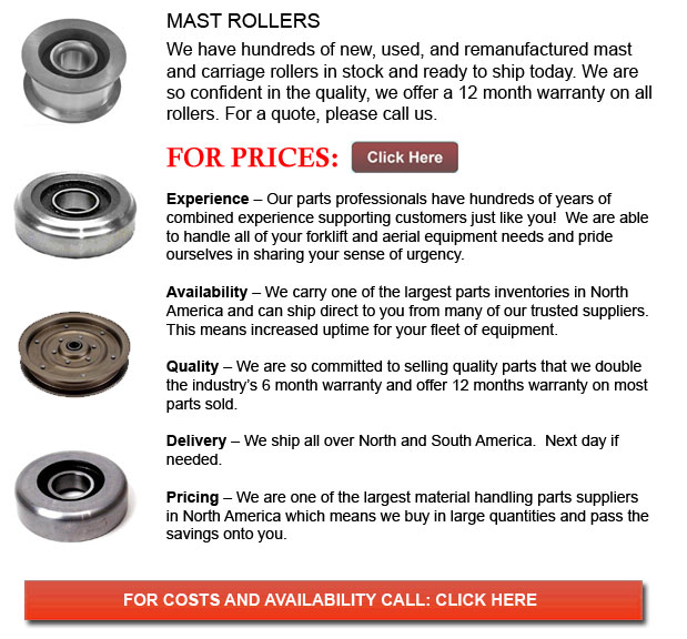 Forklift Mast Rollers