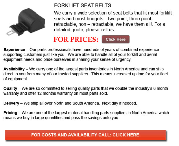 Forklift Seat Belts