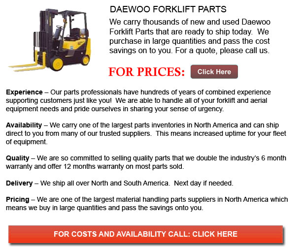 Daewoo Forklift Parts Calgary Alberta