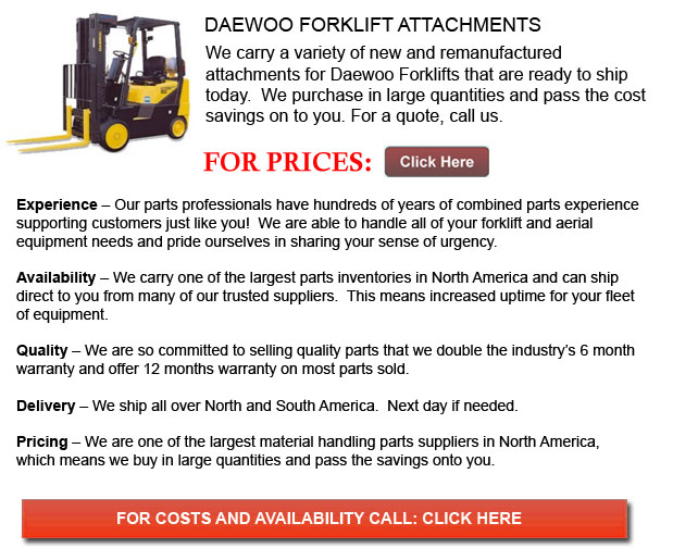 California Daewoo Forklift Attachments | New and Used Inventory Available
