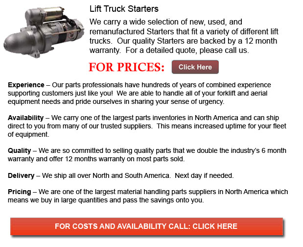 Hyster Forklift Starters | Los Angeles, California