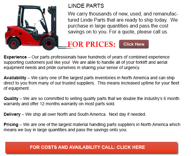 Linde Forklift Parts Regina Saskatchewan