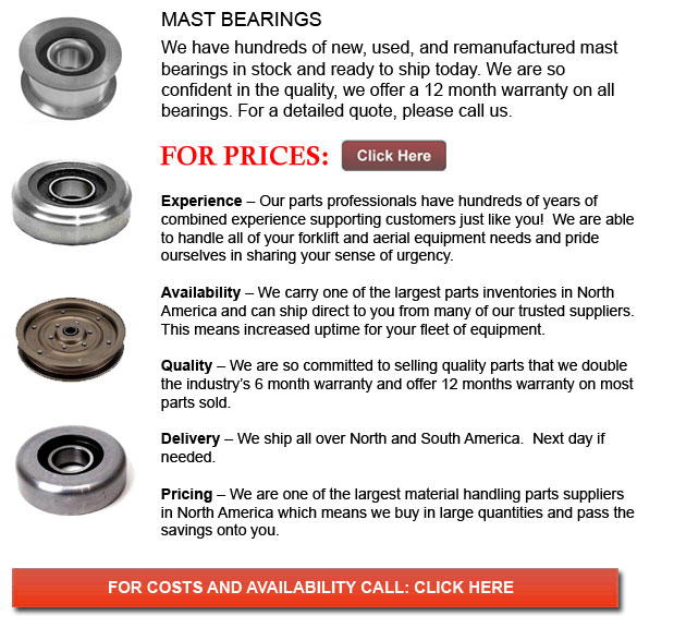 Mast deals roller bearing