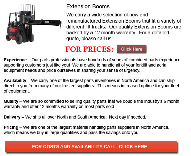 Forklift Extension Booms Richmond Virginia